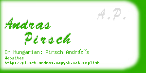 andras pirsch business card